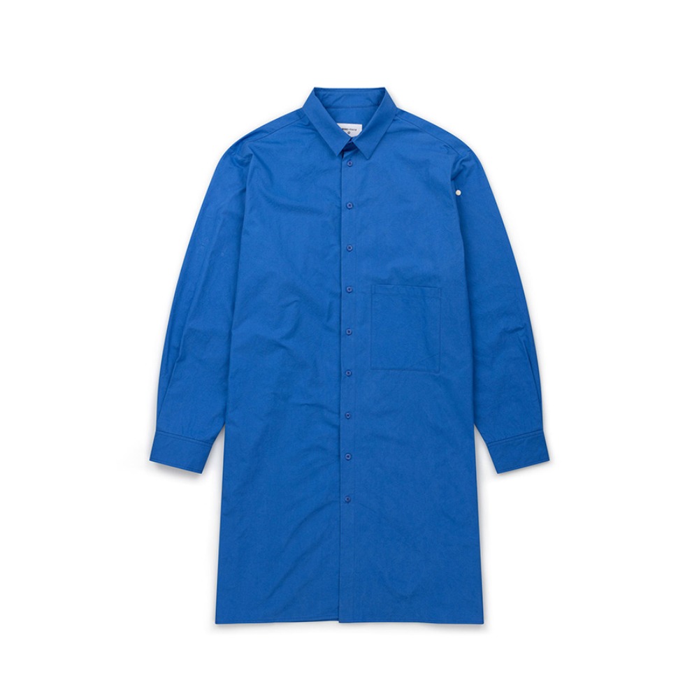 ECOGRAM 에코그램 [모노네이비] No-o19 유니섹스 롱셔츠 오션 블루 fashion