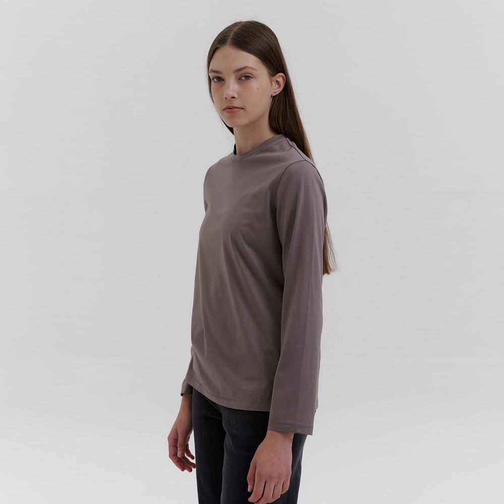 ECOGRAM 에코그램 [아유] silket cotton T-shirts_BROWN fashion