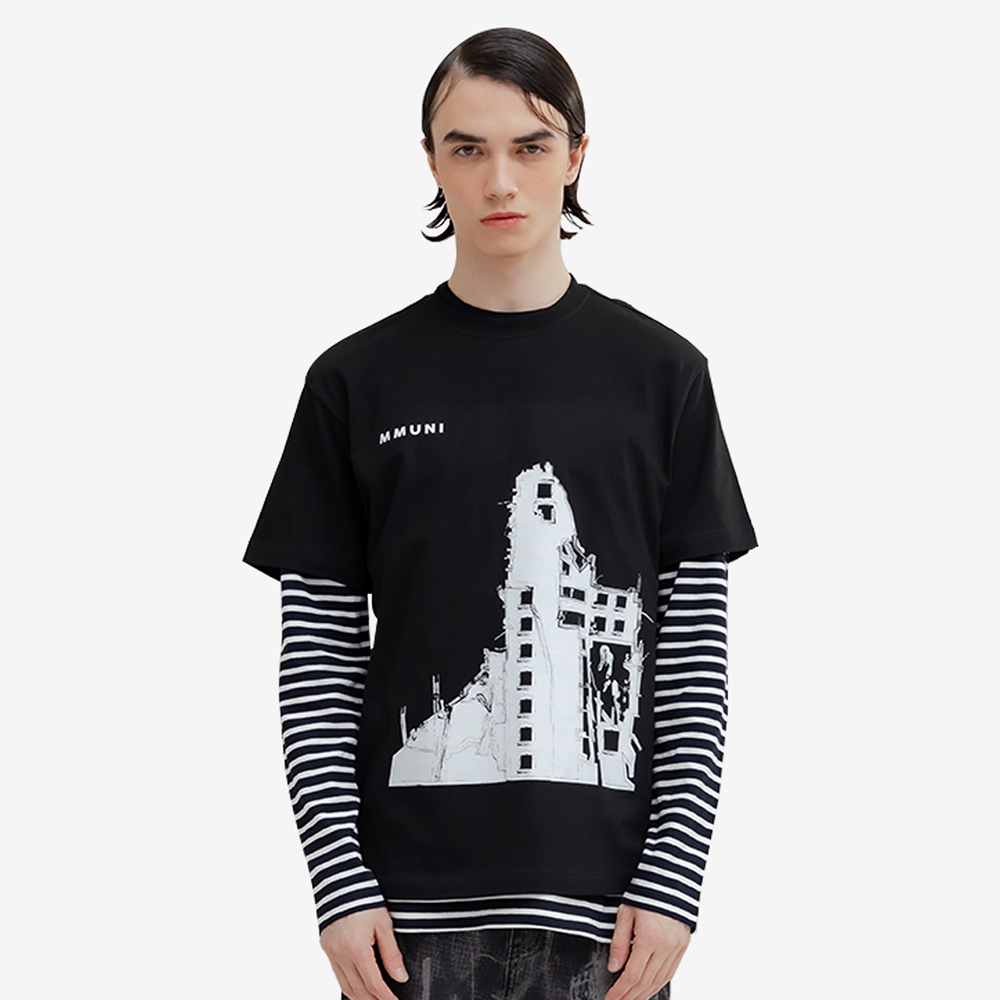 ECOGRAM 에코그램 [뮤니프로젝트] 아트웍 프린팅 유니섹스 티셔츠(T-SHIRTS#9) fashion